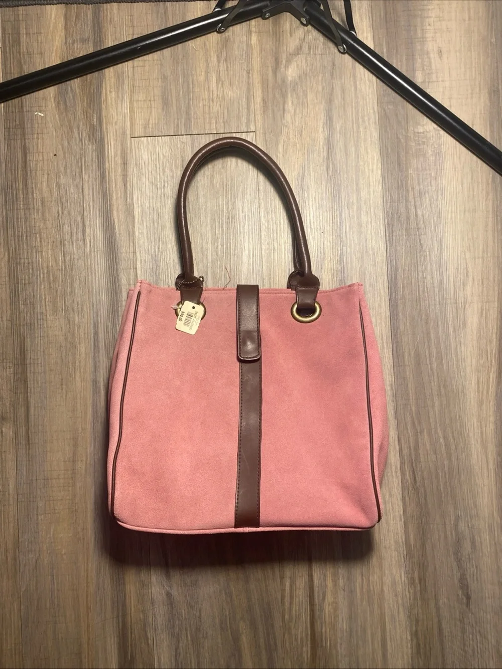 NWT‎ Bath & Body Works Ladies Pink Salmon 100% Leather Suede Handbag
